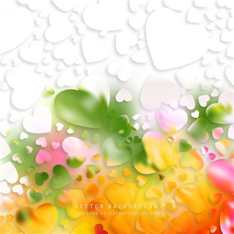 Free Download Abstract Light Color Love Heart Background Vector ...