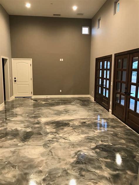 Epoxy flooring Return Of Xander Cage, Metallic Epoxy Floor, White Spray ...