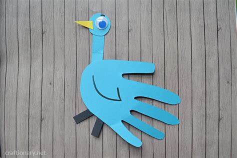 9 Handprint animal paper birds craft ideas for kids - Craftionary