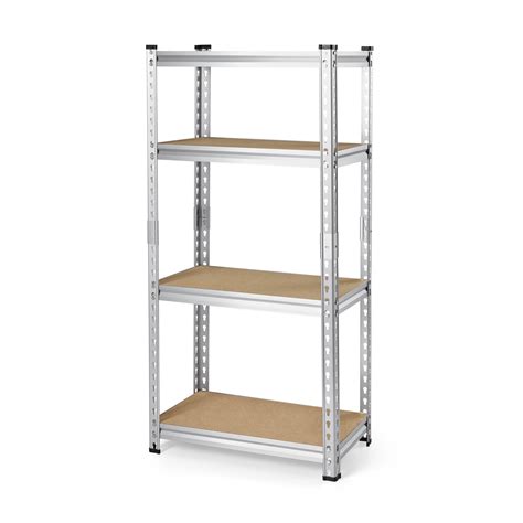 Hyper Tough 24"W x 14"D x 50"H 4-Shelf Garage Shelves, Silver - Walmart.com