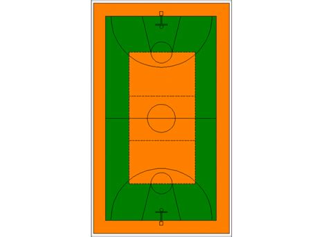 Multifunctional court drawing in dwg file. - Cadbull