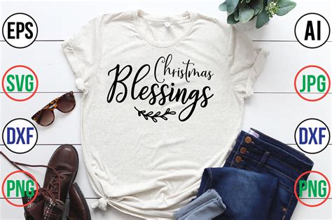 Christmas Blessings svg cut file By orpitabd | TheHungryJPEG