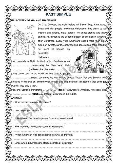 Halloween origin and traditions - ESL worksheet by CinziaB