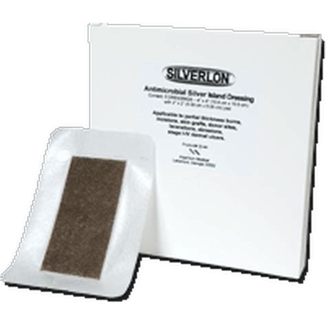 Silverlon Island Wound Dressing, 4" X 12" Part No. Id-412 (5/box ...