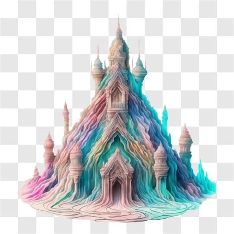 Download Colorful Upside-Down Castle Illustration PNGs Online - Creative Fabrica