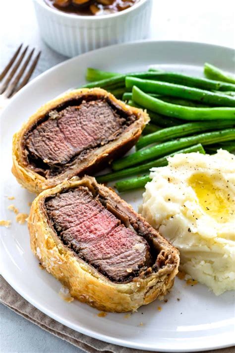 Beef Wellington with Mushroom Sauce | Recipe | Beef wellington recipe ...