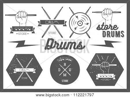 Vector Set Vintage Vector & Photo (Free Trial) | Bigstock