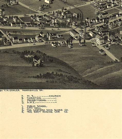 Map of Barnesville Ohio Belmont County Ohio OH 1899. - Etsy