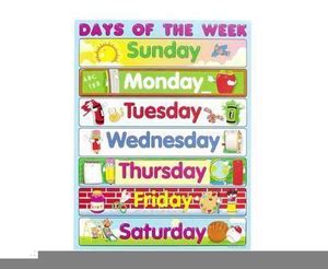 Clipart Days Of The Week | Free Images at Clker.com - vector clip art online, royalty free ...