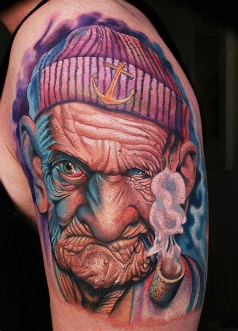 Amazing old man tattoo by: Mario Hartmann #topmenstattoos | Tattoos for ...