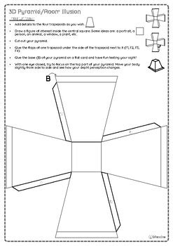 Optical Illusion Pyramid Activity by Fascino's Cards and Games | TPT