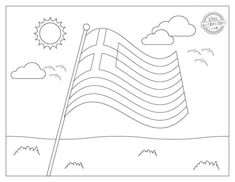 Free Printable Greek Flag Coloring Sheets Kids Activities Blog