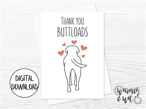 Funny Thank You Cards Printable