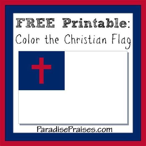 Christian Flag Coloring Page