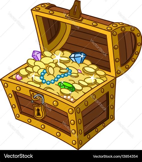 Treasure chest Royalty Free Vector Image - VectorStock