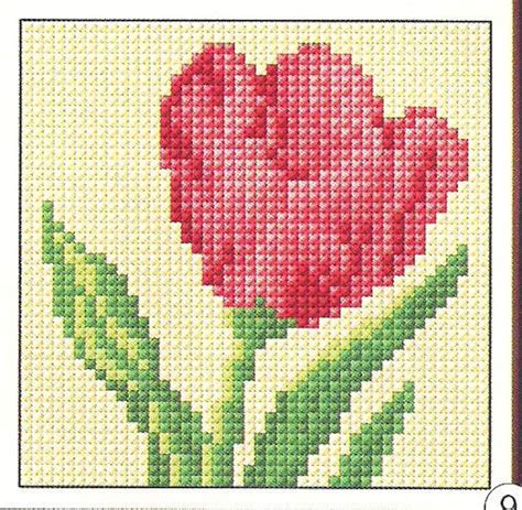 Tulip Cross Stitch Pattern, Flower Cross Stitch Pattern, Spring Flowers Cross Stitch, Tulip ...