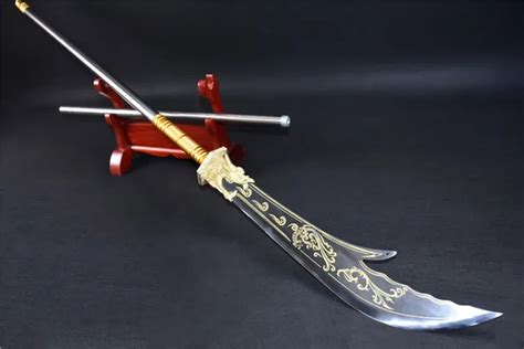 Long Handle Chinese Broadsword Sword Saber Chinese Dao Manganese Steel ...