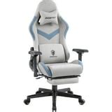 Dowinx Gaming Chair Ergonomic Computer Chair Racing Leather with Footrest Massage Black ...