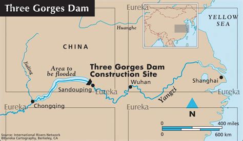 Three Gorges Dam in China ©Eureka Cartography, Berkeley, CA | Three gorges dam, Cartography, Dam