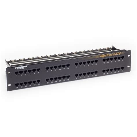 CAT6 Patch Panel - 2U, Unshielded, 48-Port | Black Box