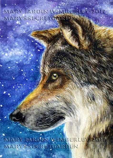 Wolf Painting Watercolor Wolf Gray Wolf Portrait Woodland - Etsy ...