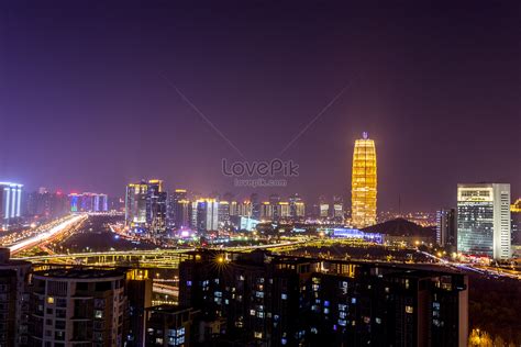 Night View Of Zhengzhou City Architecture Picture And HD Photos | Free ...