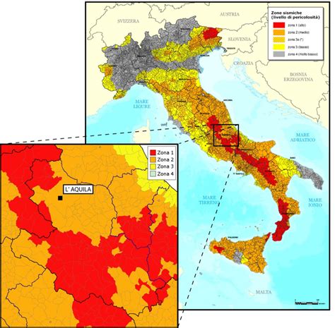 Seismic hazard map of the Italian territory (Protezione Civile ...