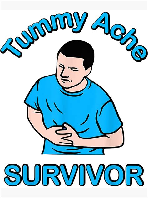 "Vintage Tummy Ache Survivor, Tummy Ache Survivor, Funny Meme Quote , Stomachache IBS (2 ...