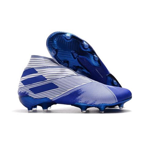 adidas Nemeziz 19+ FG Soccer Cleat Blue White