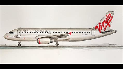 Virgin Australia🇦🇺, Airbus A320, speed drawing - YouTube