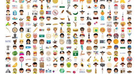 Text Latino with Latin America-inspired emojis