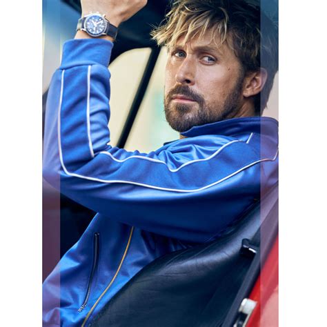 Blue Ryan Gosling The Chase for Carrera Leather Jacket - Jackets Masters