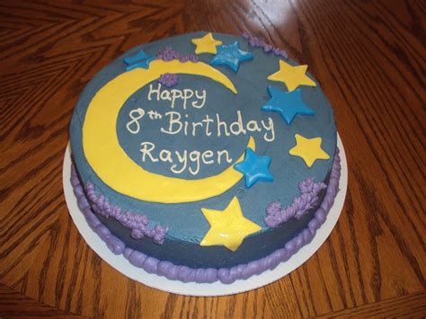 Moon & Stars Birthday Cake - CakeCentral.com