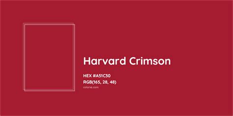 Harvard Crimson Complementary or Opposite Color Name and Code (#A51C30) - colorxs.com