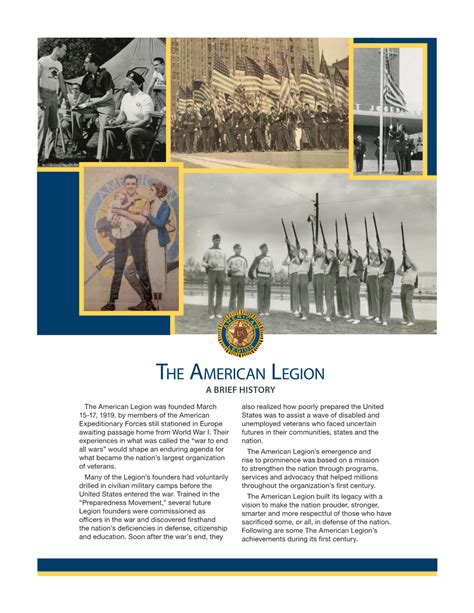 A Brief History of the American Legion - DocsLib