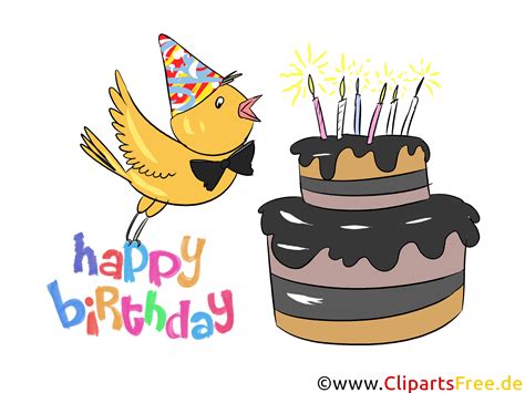 Happy Birthday funny e-Card, Clip Art, Chick for free