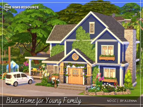 The Sims Resource - Blue Home for Young Family