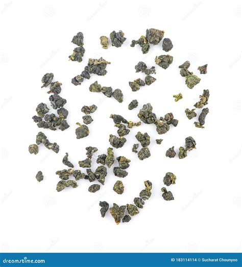 Dry Oolong Tea Leaves an Isolated on White Background. Stock Photo ...