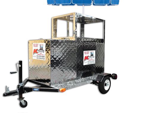 Trailer Fruit Cart with Beverages Bin by Kareem Carts Manufacturing Co.