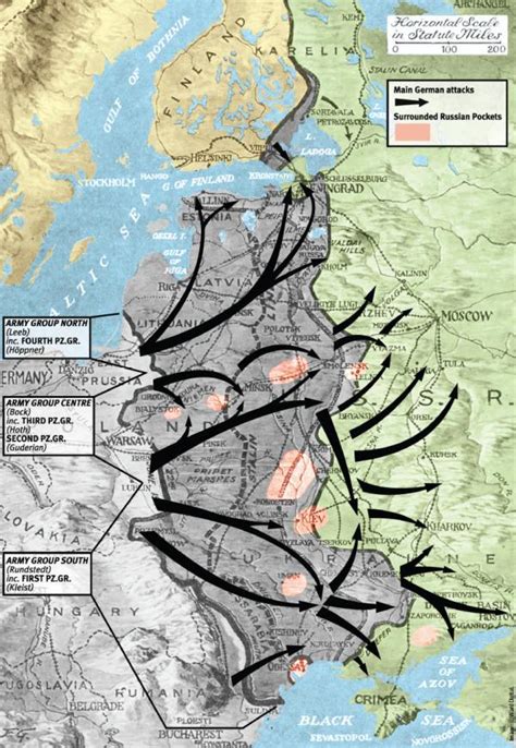 The largest invasion in human history: Map of Operation Barbarossa. : r/MapPorn