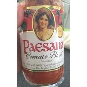 Paesana Tomato Basil, Pasta Sauce: Calories, Nutrition Analysis & More | Fooducate