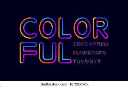 Colorful Alphabet Fonts Typography Happy Theme Stock Vector (Royalty Free) 1872830905 | Shutterstock