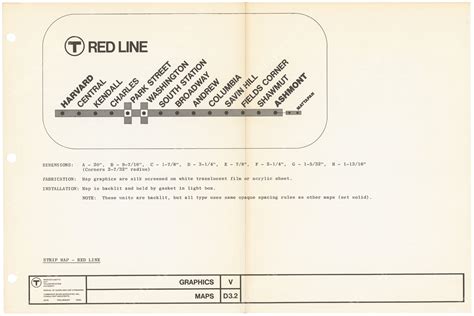 MBTA Line Map Master Sheet 1966: Red Line – Boston In Transit