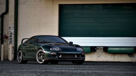 Download wallpaper 1920x1080 toyota, supra, green, front view full hd ...