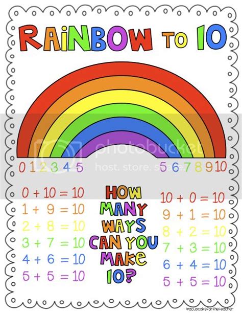 Rainbow to 10 Freebie in 2021 | Rainbow to 10, Math anchor chart, Math ...