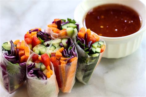 Veggie Spring Rolls with Sweet Chili Sauce | The Culinary Compass