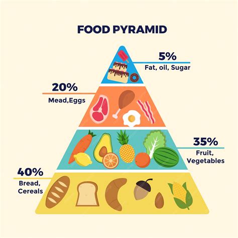 Free Vector | Food pyramid template theme