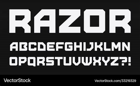 Modern geometric style alphabet bold square font Vector Image