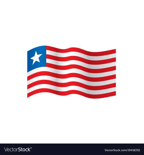 Liberia flag Royalty Free Vector Image - VectorStock