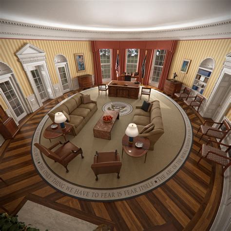 white house oval office architecture 3d max